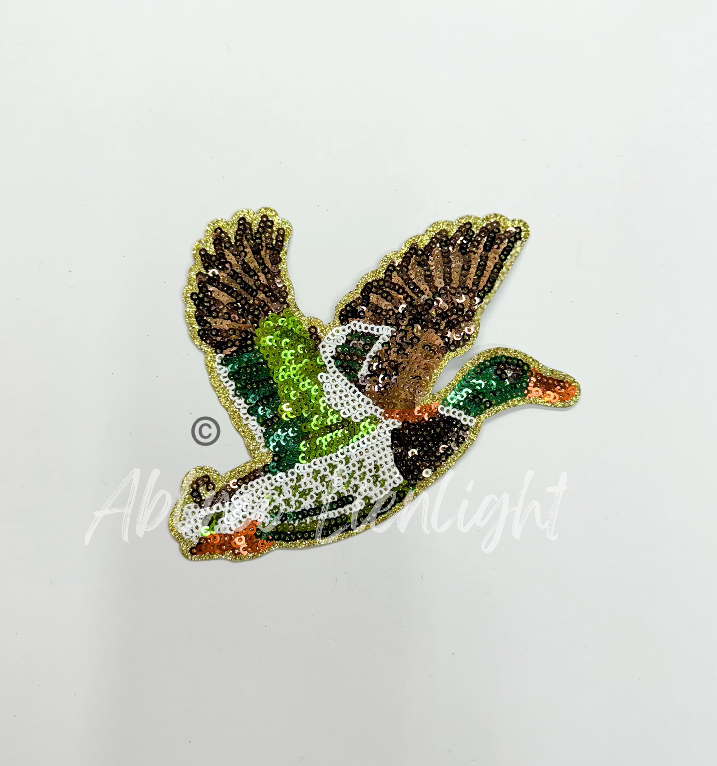 Mallard Duck Hunting Sequins Patch - Small