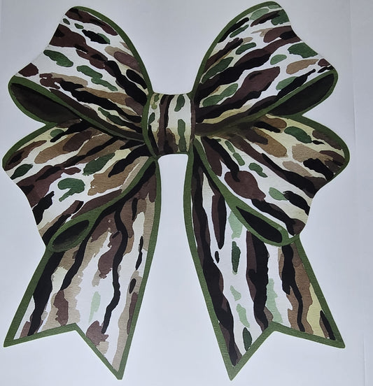 DTF Deer Hunt - Camo Hairbow graphic