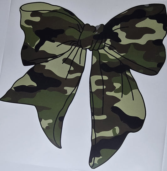 DTF Deer Hunt - Thick Camo Hairbow