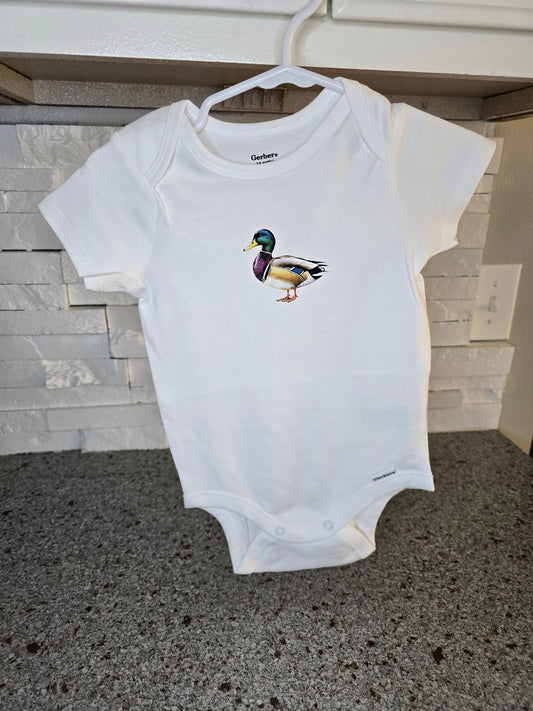 Custom Made - Green Head Duck (Gerber 3-6 Month Onesie)