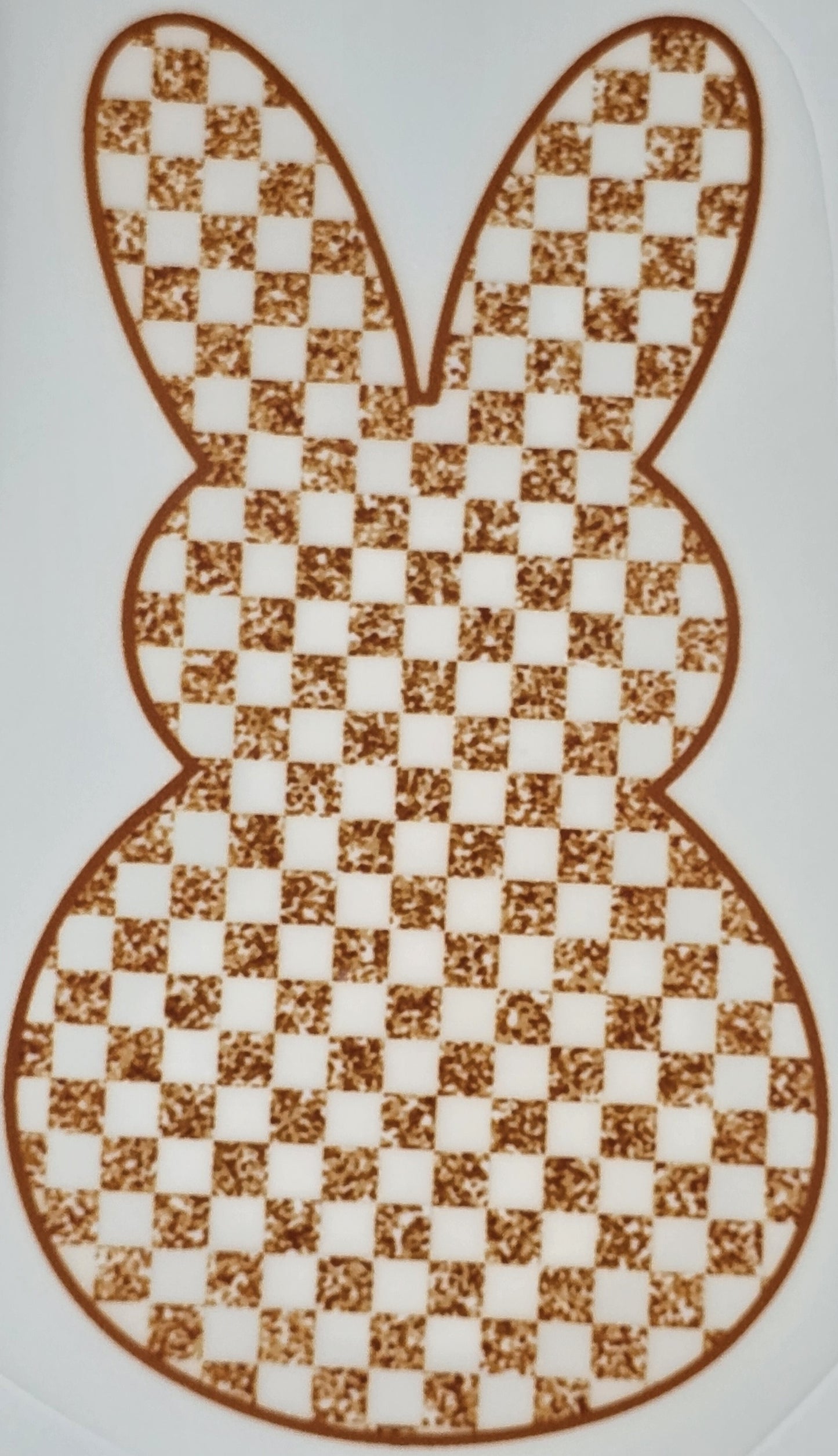 DTF Easter graphic - Single checkered Easter Bunny graphic