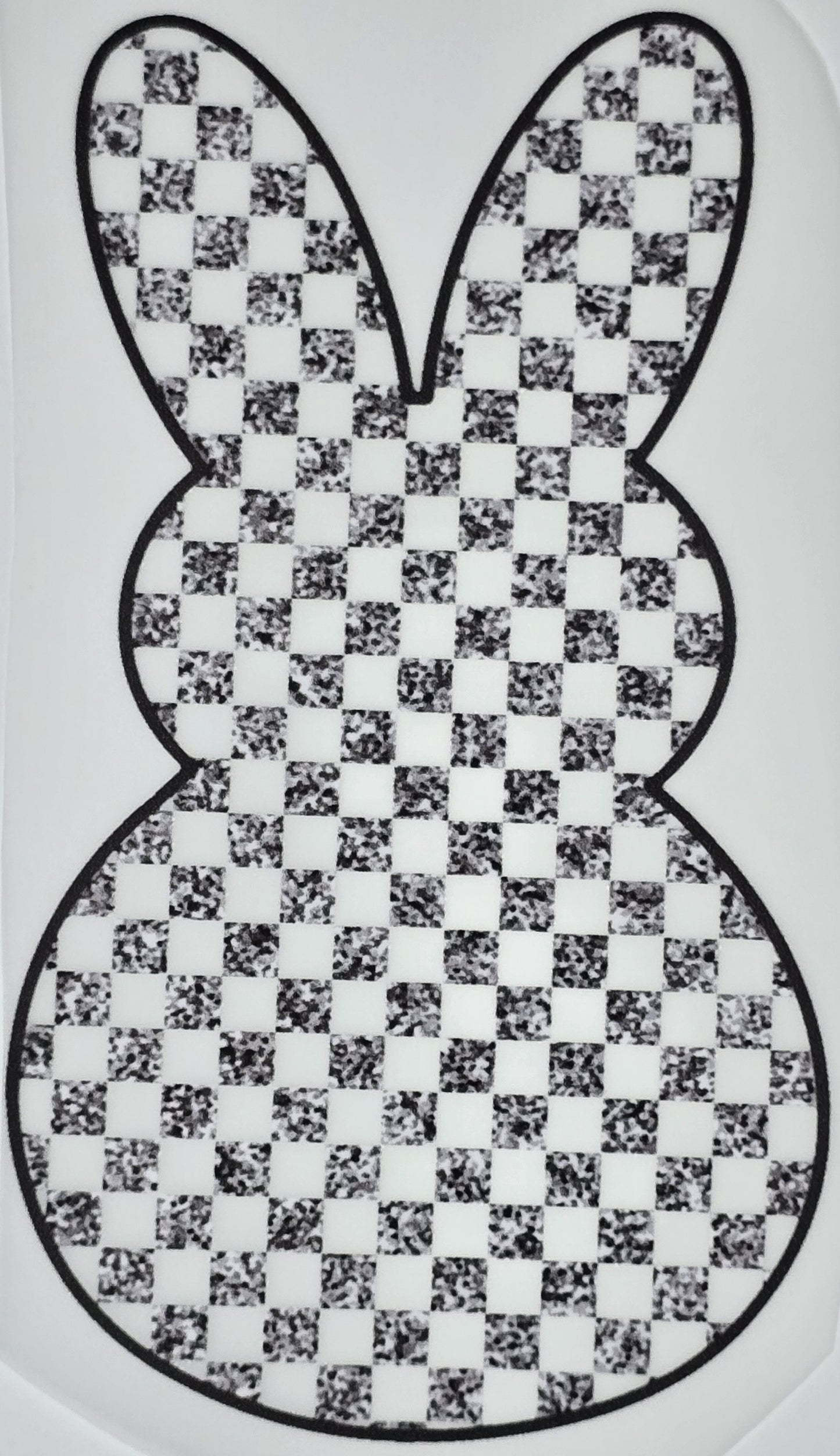 DTF Easter graphic - Single checkered Easter Bunny graphic