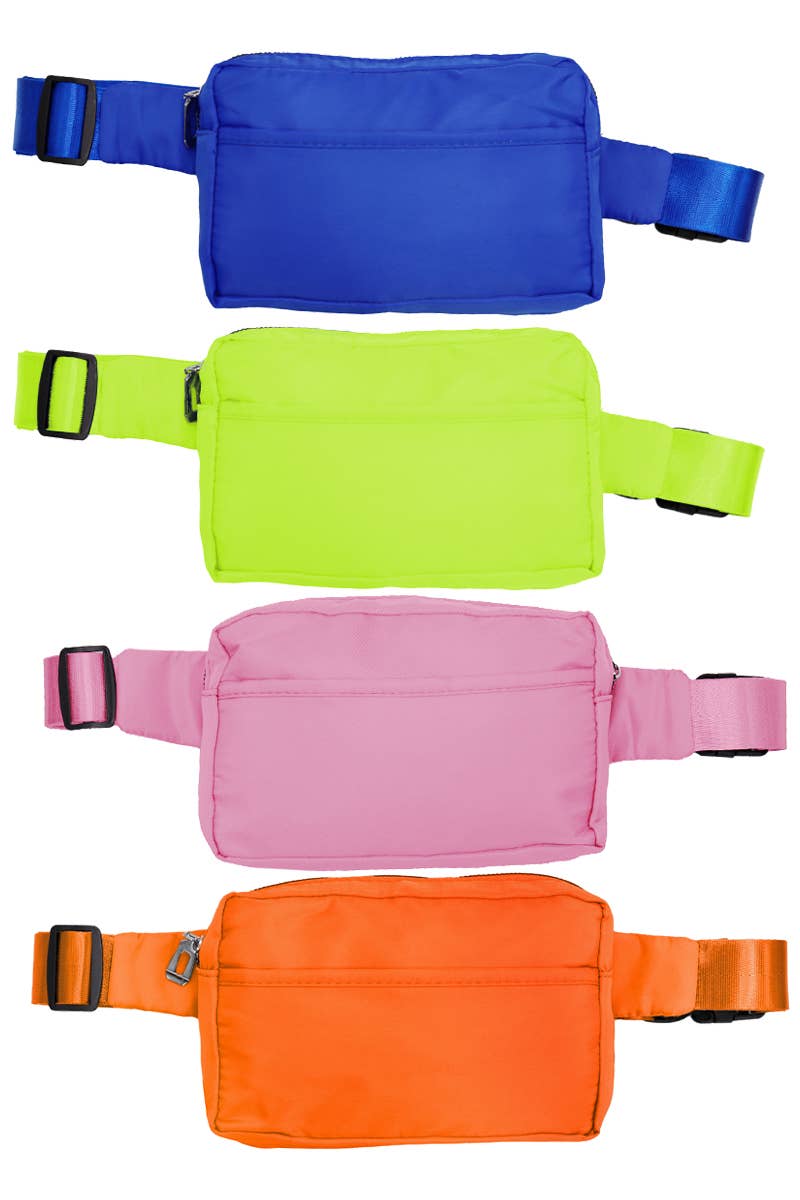 Vibrant Neon Color Belt Bum Fanny Pack