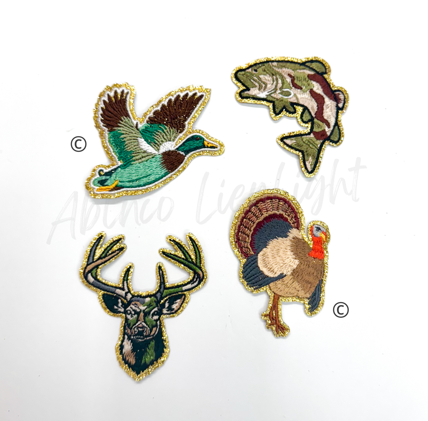 Camo Deer Hunting Embroidery Patch - Small