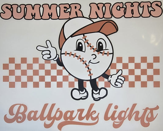 DTF Baseball "Summer Nights Ballpark Lights" Baseball Character