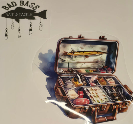 DTF Fishing "Bad Bass" Pocket / Back - Fish & Tackle Box