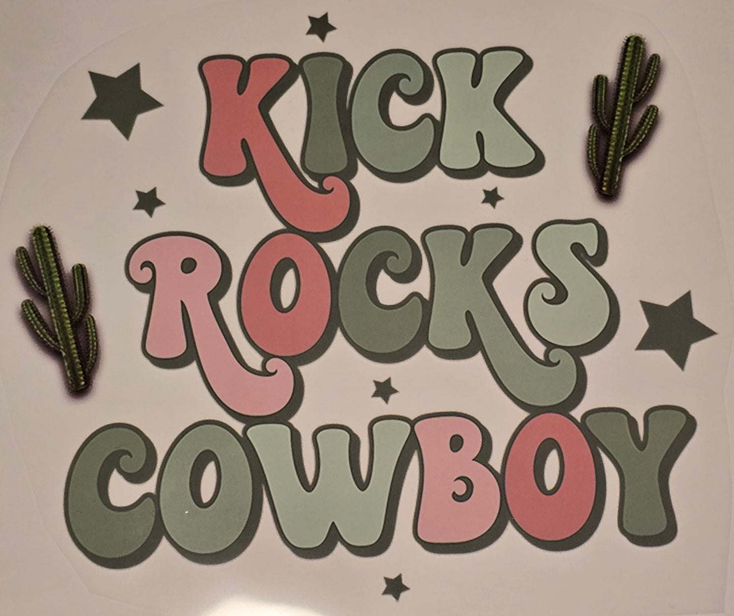 DTF Western "Kick Rocks Cowboy" Cactus