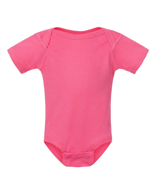 Rabbit Skins 4400 Infant Baby Rib Bodysuit - Hot Pink