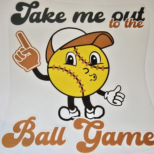 DTF Softball "Take me out to the ball game" Softball Character