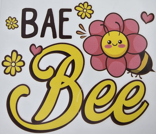 DTF Toddler "Bae Bee" Bumblebee Character flowers