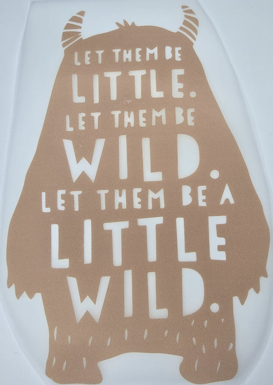 DTF Toddlers "Let Them Be Wild" Little Monster Silhouette