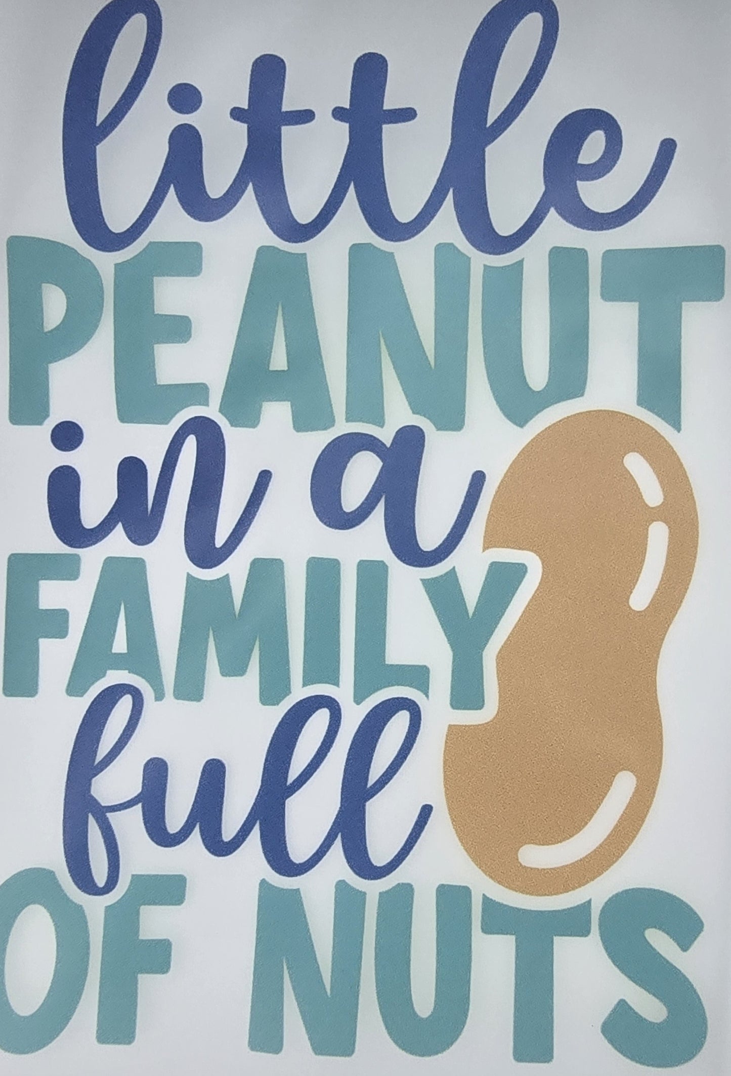 DTF Toddlers "Little Peanut in a Family full of Nuts" Peanut graphic