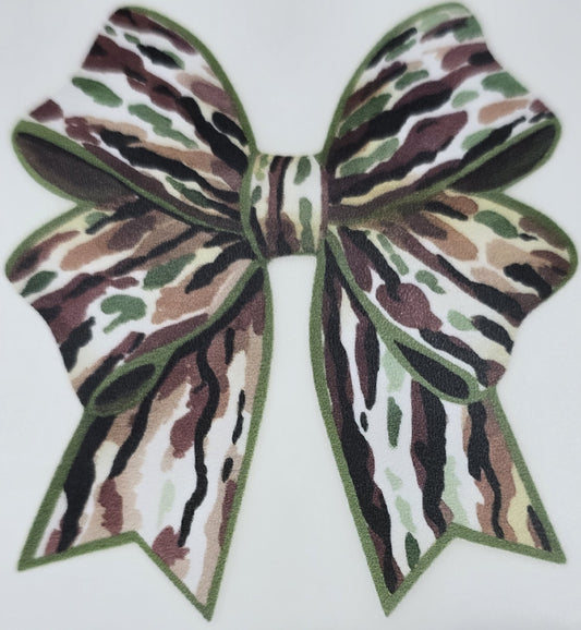 DTF Toddler Delta Camo Pattern Hairbow graphic