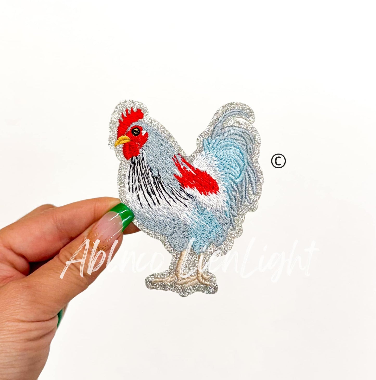  Rooster Embroidery Patch - Small   